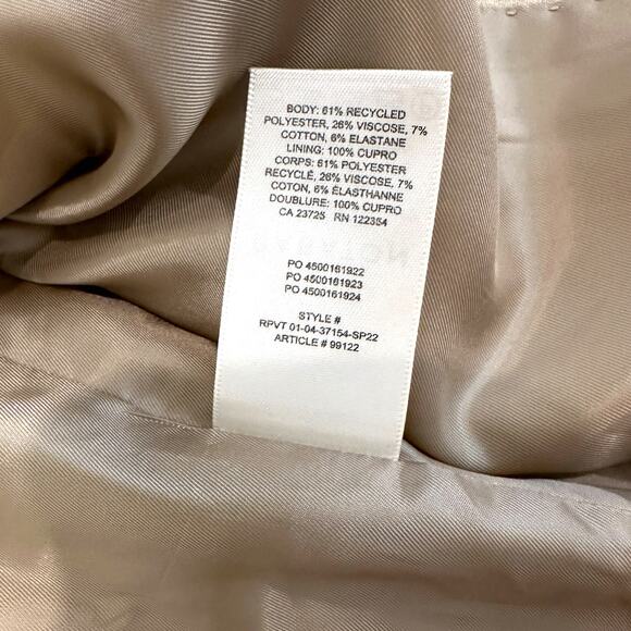 Aritzia Babaton Atelier Blazer Beige oversized size 2 - Picture 5 of 7